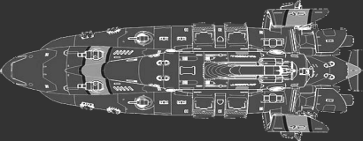 A top-down dreadnought warship.